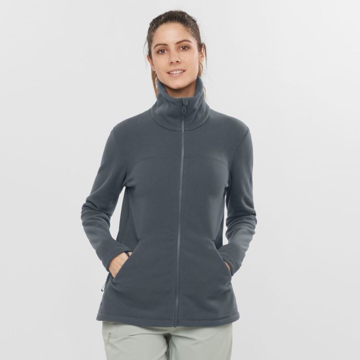 Salomon ESSENTIAL COSY FLEECE Ženske Midlayers Ebony | RhFpglOt