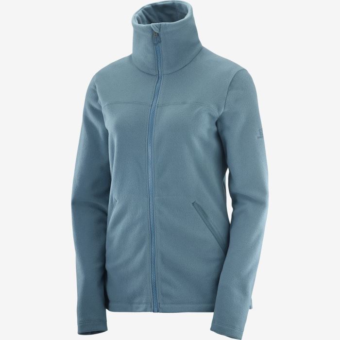 Salomon ESSENTIAL COSY FLEECE Ženske Midlayers Plave | vZPgogWI