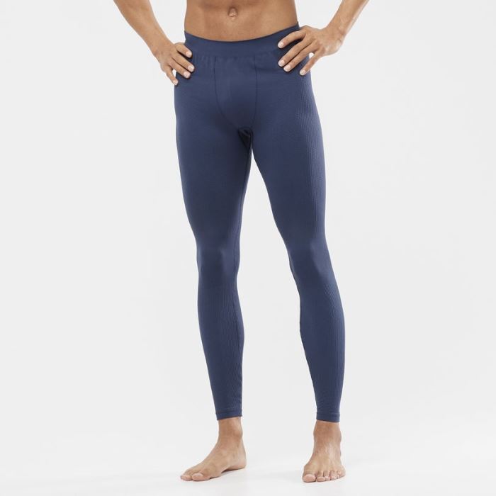 Salomon ESSENTIAL SEAMLESS Muške Hulahopke Indigo | lZMao9No