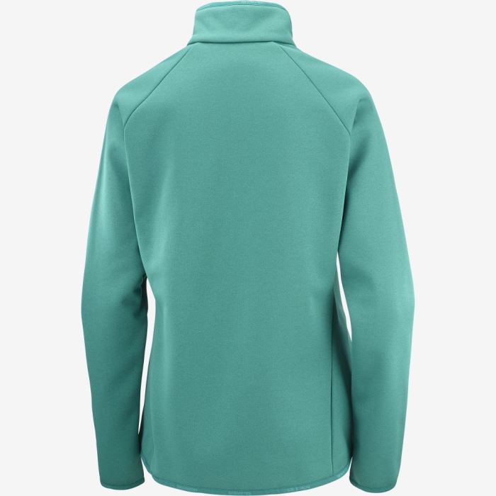 Salomon ESSENTIAL WARM HALF ZIP Ženske Midlayers Pacific | iwcj8OfI