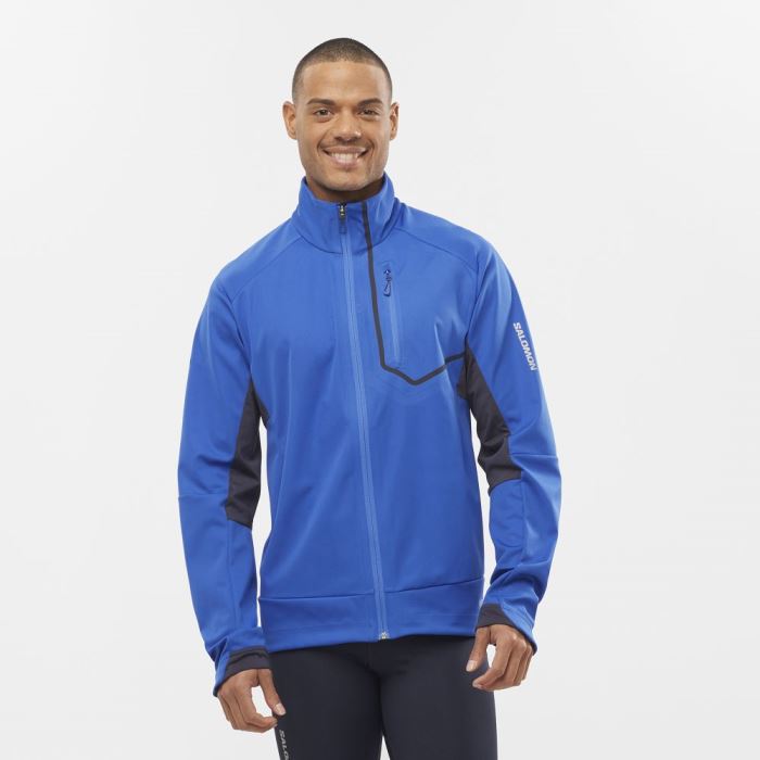 Salomon GORE-TEX INFINIUM™ WINDSTOPPER® PRO Muške Jakne Plave | CJDJtTRo