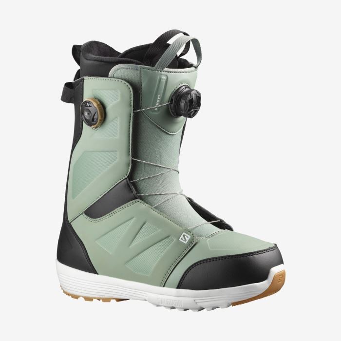 Salomon LAUNCH BOA SJ BOA Muške Čizme Za Snowboard Maslinasto Zelene Crne Bijele | 59V6TG1k