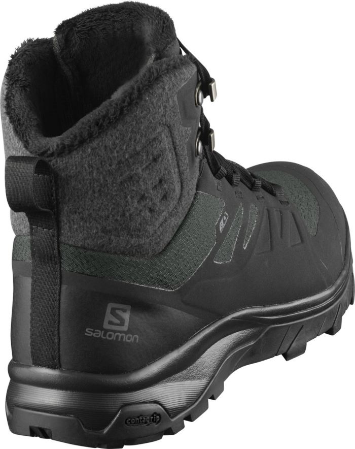 Salomon OUTBLAST THINSULATE™ CLIMASALOMON™ WATERPROOF Ženske Cipele Za Hodanje Crne Crne Crne | dmTfVB4N