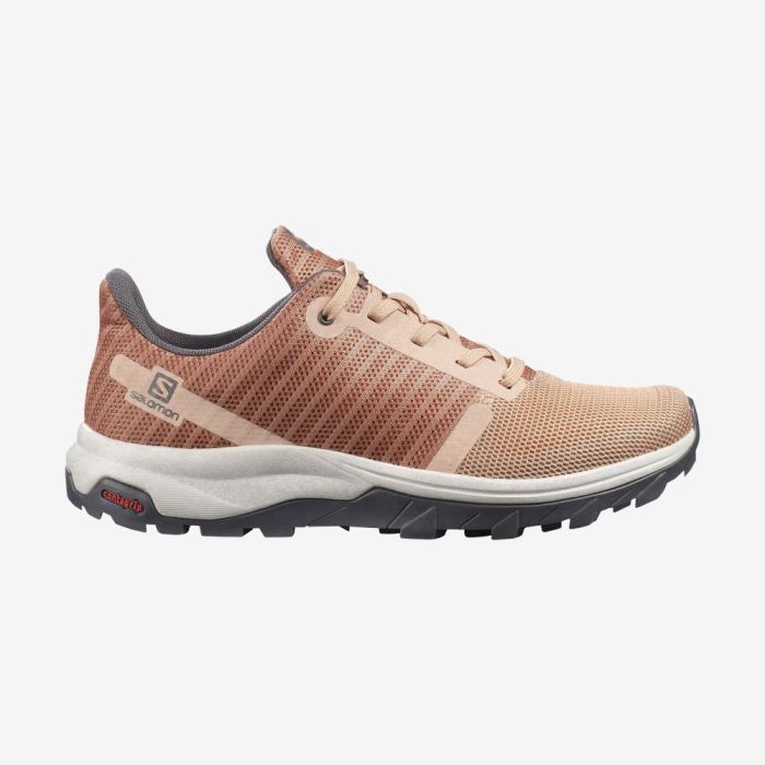 Salomon OUTBOUND PRISM Ženske Cipele Za Planinarenje Sirocco / Mocha Mousse / Alloy | wZPfTF0R