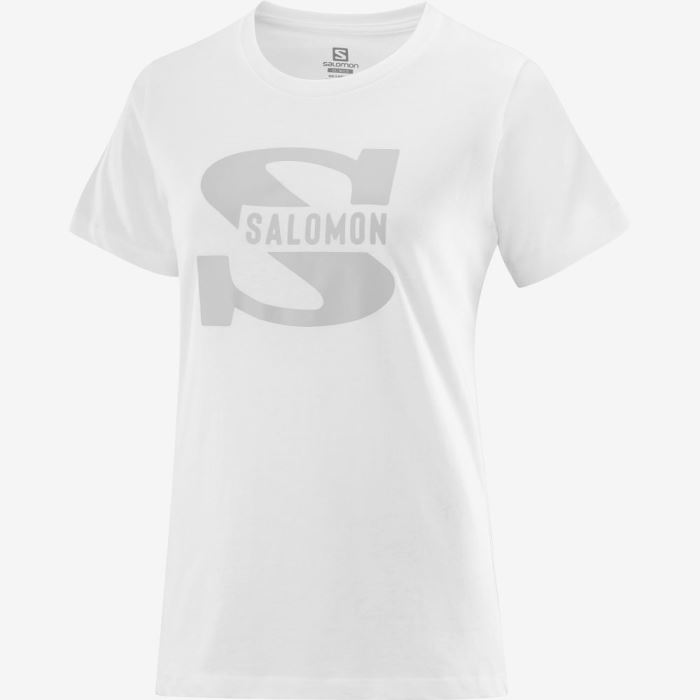 Salomon OUTLIFE BIG LOGO Ženske Majice Bijele | nvwi0uOx