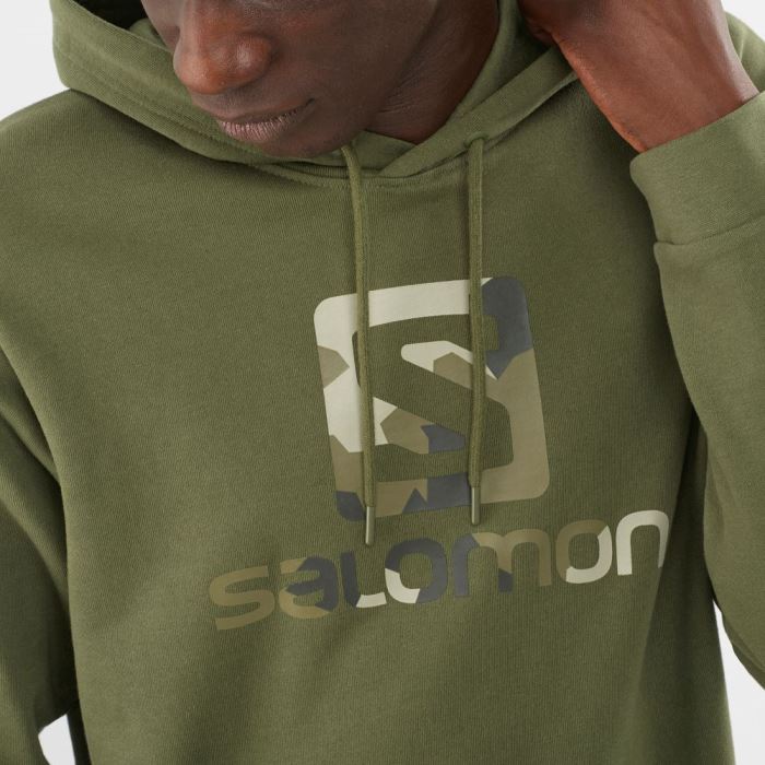 Salomon OUTLIFE LOGO SUMMER Muške Midlayers Maslinasto Zelene | Mixr3bRe