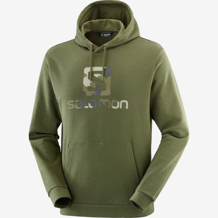 Salomon OUTLIFE LOGO SUMMER Muške Midlayers Maslinasto Zelene | Mixr3bRe