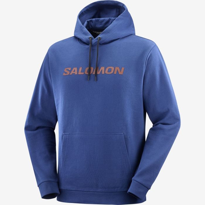 Salomon OUTLIFE LOGO WINTER Muške Midlayers Tamnoplave Smeđe | GIacyaop