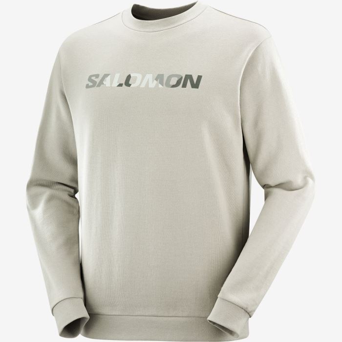 Salomon OUTLIFE LOGO WINTER Muške Midlayers Maslinasto Zelene | GfxrmxkR