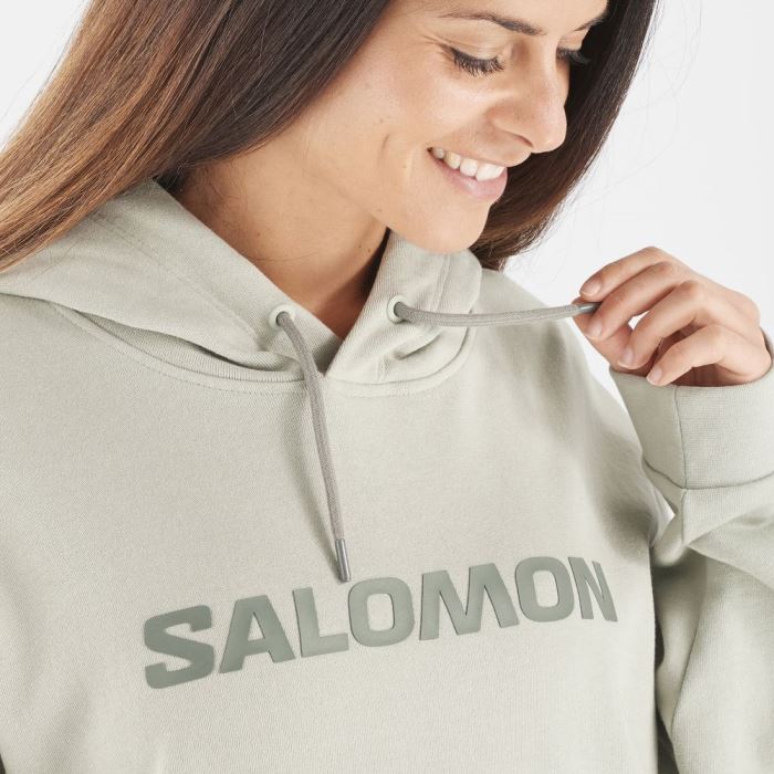 Salomon OUTLIFE LOGO WINTER Muške Midlayers Maslinasto Zelene | rjtJz3BL