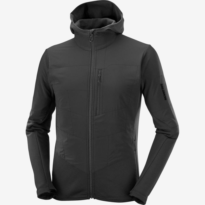 Salomon OUTLINE WARM HYBRID Muške Midlayers Crne | 80znJpP4