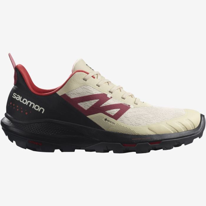 Salomon OUTPULSE GORE-TEX Muške Cipele Za Planinarenje Crne Crvene | e8Lbh0Sb