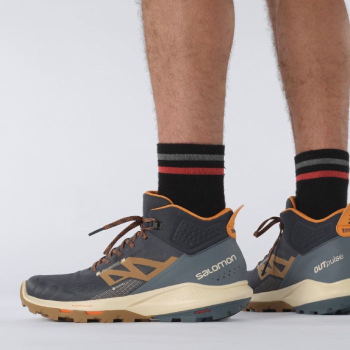 Salomon OUTPULSE MID GORE-TEX Muške Cipele Za Planinarenje Narančaste | QrqhUtGw