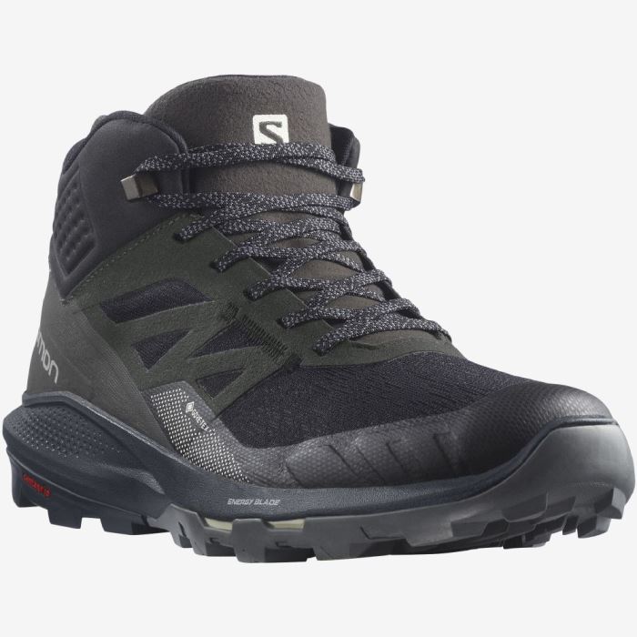 Salomon OUTPULSE MID GORE-TEX Muške Cipele Za Planinarenje Crne | szyCjCSc