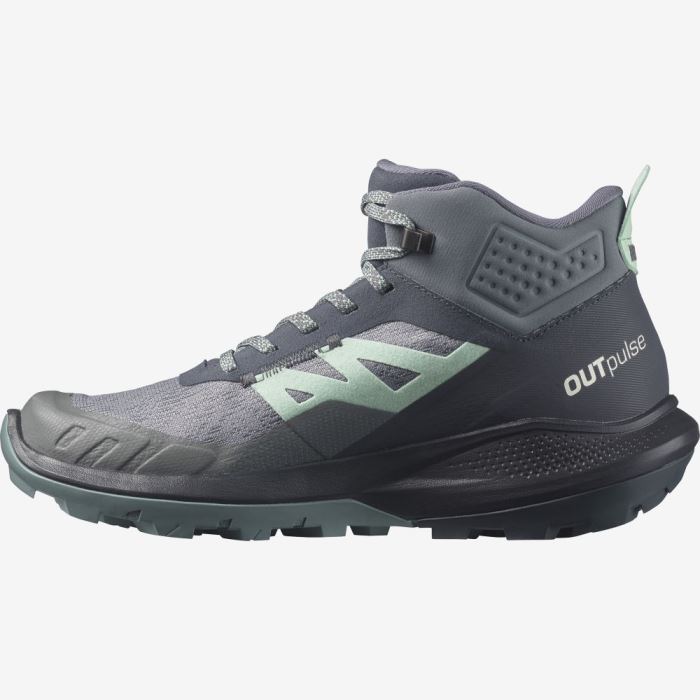 Salomon OUTPULSE MID GORE-TEX Ženske Cipele Za Planinarenje Ebony / Quiet Shade / Ebony | 9DLSmWNq