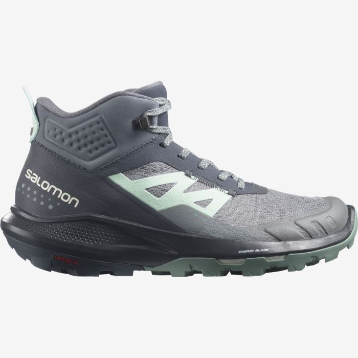 Salomon OUTPULSE MID GORE-TEX Ženske Cipele Za Planinarenje Ebony / Quiet Shade / Ebony | 9DLSmWNq