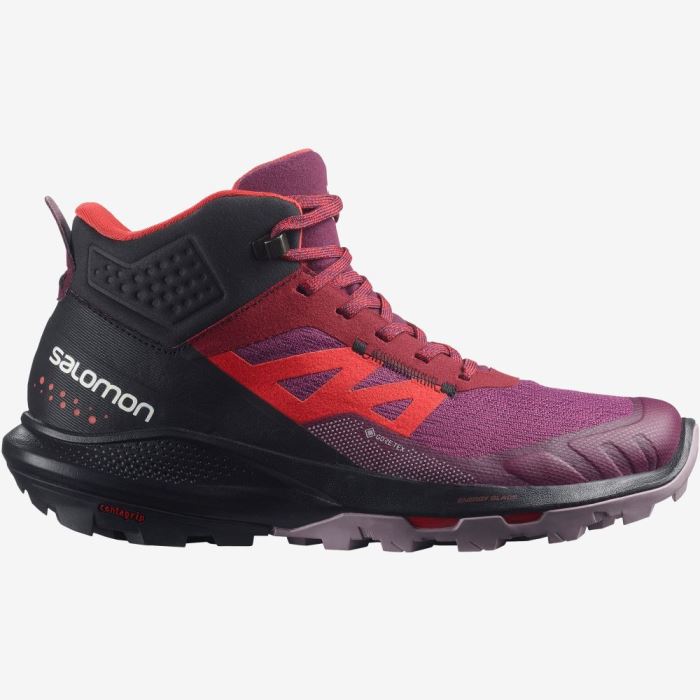 Salomon OUTPULSE MID GORE-TEX Ženske Cipele Za Planinarenje Ljubičaste Crvene | xfQGfq6h