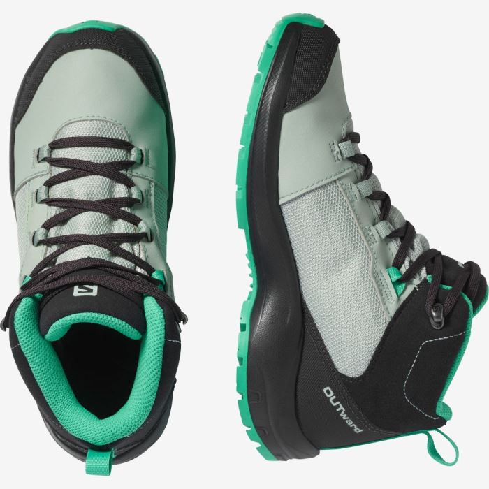 Salomon OUTWARD CLIMASALOMON™ WATERPROOF Dječje Cipele Za Planinarenje Svijetlo Tirkizne Sive Menta | B0tlCW8c