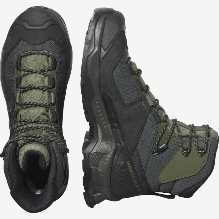 Salomon QUEST ELEMENT GORE-TEX Muške Cipele Za Planinarenje Crne Tamno Zelene Maslinasto Zelene | NPCCLx22