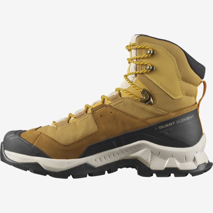 Salomon QUEST ELEMENT GORE-TEX Muške Cipele Za Planinarenje Cumin / Bleached Sand / Saffron | lBokcEpY