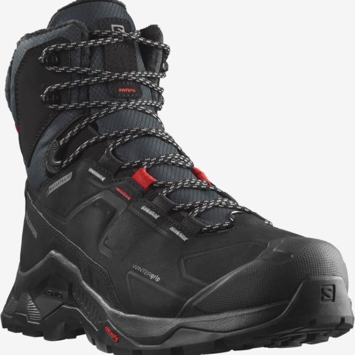 Salomon QUEST WINTER THINSULATE™ CLIMASALOMON™ WATERPROOF Muške Cipele Za Hodanje Crne | MlZBzyXl