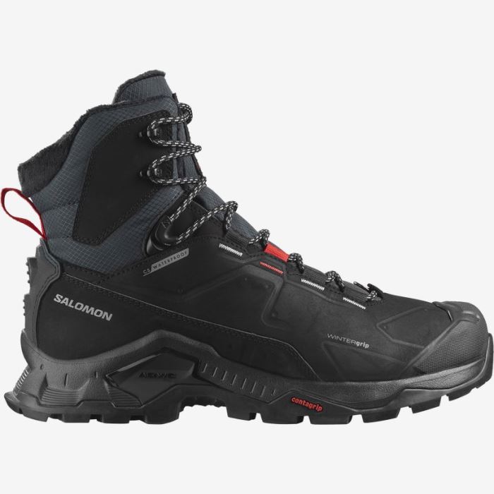 Salomon QUEST WINTER THINSULATE™ CLIMASALOMON™ WATERPROOF Muške Cipele Za Hodanje Crne | MlZBzyXl