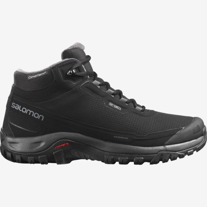 Salomon SHELTER CLIMASALOMON™ WATERPROOF Muške Cipele Za Hodanje Crne Crne | qo3AU4oO