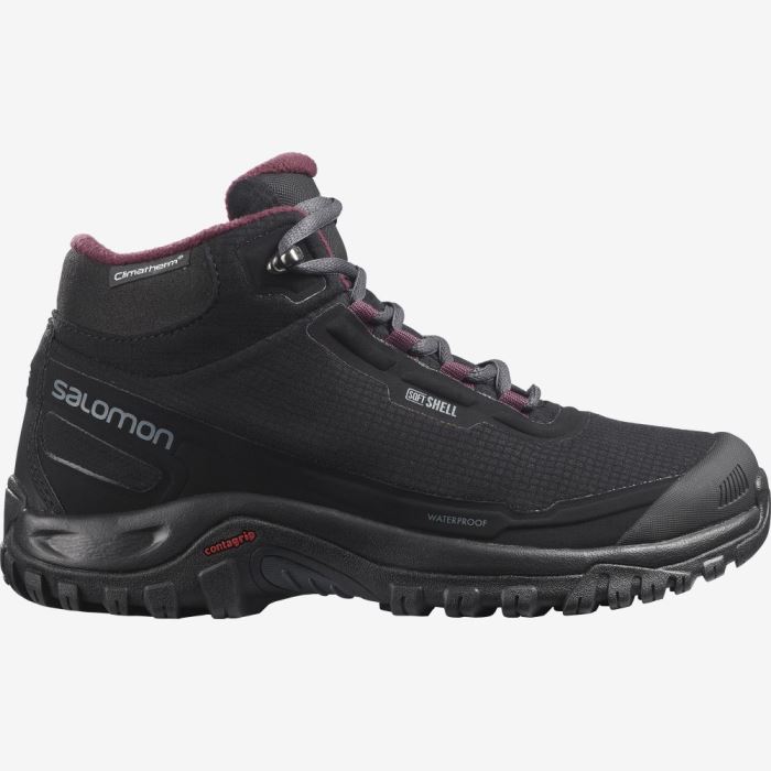 Salomon SHELTER CLIMASALOMON™ WATERPROOF Ženske Cipele Za Hodanje Crne | zKNDTYcW