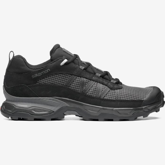 Salomon SHELTER LOW LEATHER Muške Tenisice Crne Crne | BbecJmOd