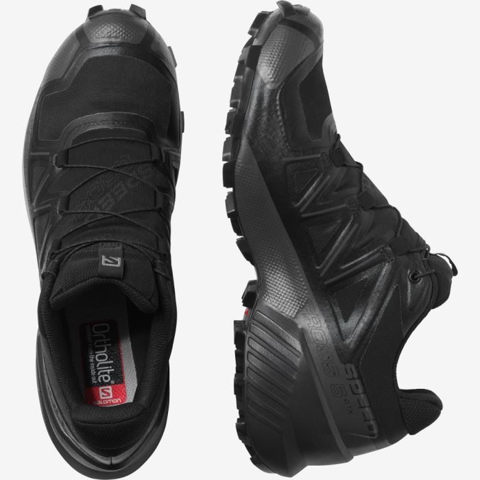 Salomon SPEEDCROSS 5 GORE-TEX Muške Tenisice Za Trčanje Crne Crne | lemoq9TJ