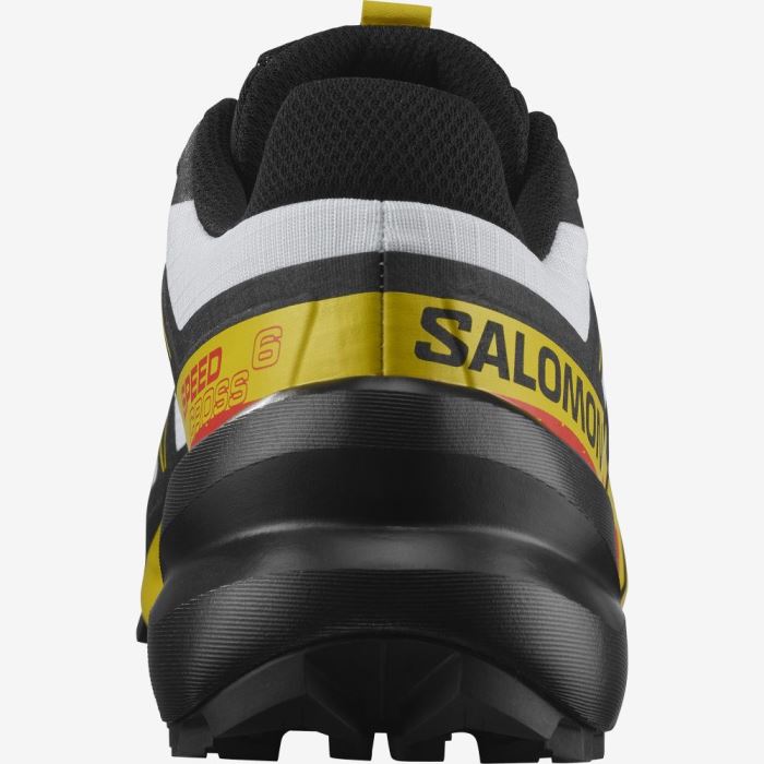 Salomon SPEEDCROSS 6 Muške Tenisice Za Trčanje Bijele Crne Žute | i2RGeSvr