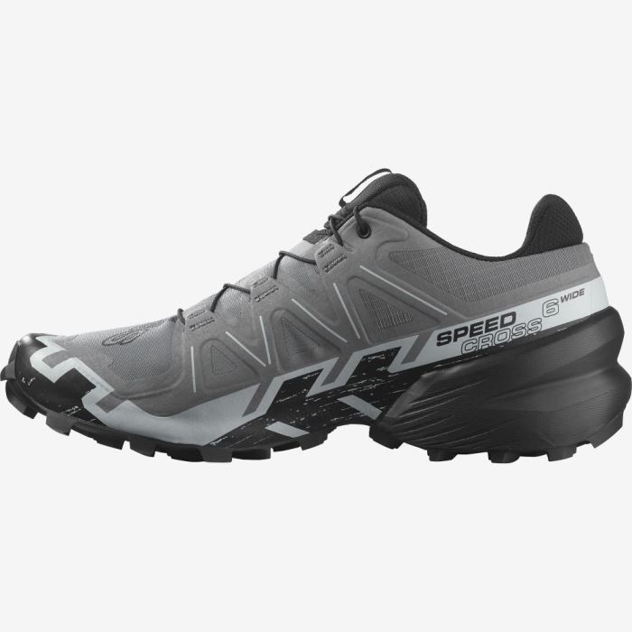 Salomon SPEEDCROSS 6 WIDE Muške Tenisice Za Trčanje Crne Plave | 6tBef13j