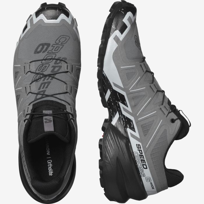 Salomon SPEEDCROSS 6 WIDE Muške Tenisice Za Trčanje Crne Plave | 6tBef13j