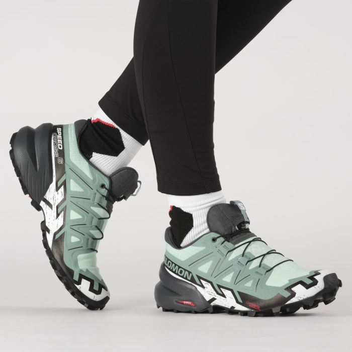 Salomon SPEEDCROSS 6 Ženske Tenisice Za Trčanje Bijele | fVHQxnd3