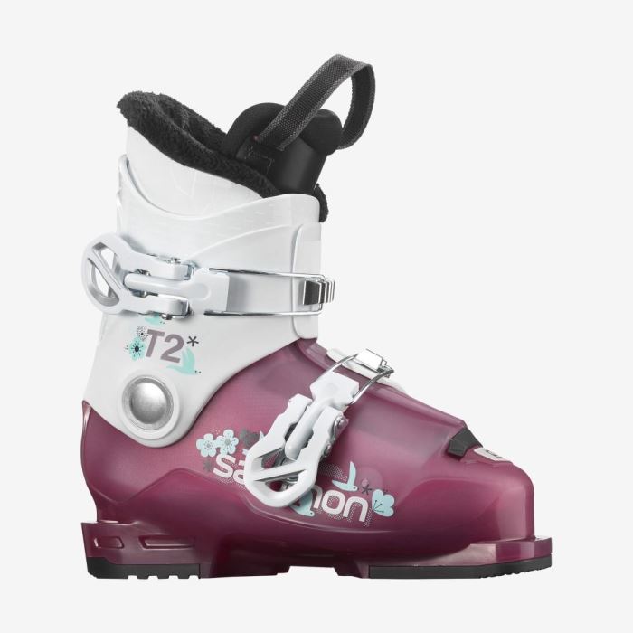 Salomon T2 RT GIRLY Dječje Ski Boots Roze Ljubičaste Bijele | MGOljGwW