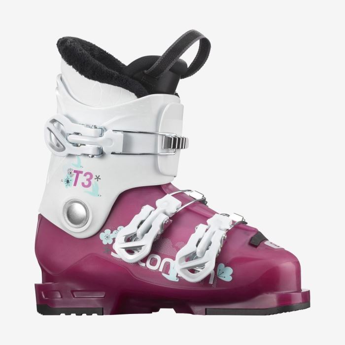 Salomon T3 RT GIRLY Dječje Ski Boots Roze Ljubičaste Bijele | 4Ft7dQwt