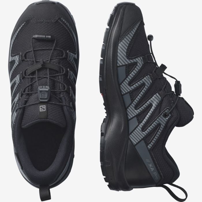 Salomon XA PRO V8 CLIMASALOMON™ WATERPROOF Dječje Cipele Za Planinarenje Crne Crne | GozEO3i7