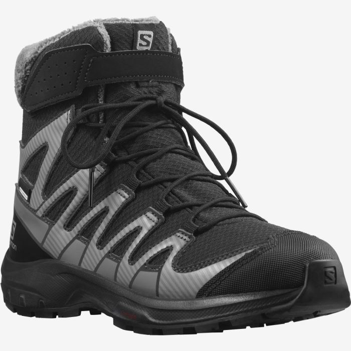 Salomon XA PRO V8 WINTER CLIMASALOMON™ WATERPROOF Dječje Cipele Za Planinarenje Crne | ACmm7N1B