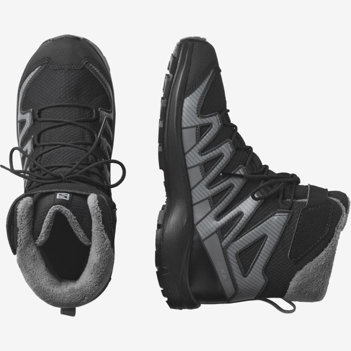 Salomon XA PRO V8 WINTER CLIMASALOMON™ WATERPROOF Dječje Cipele Za Planinarenje Crne | ACmm7N1B