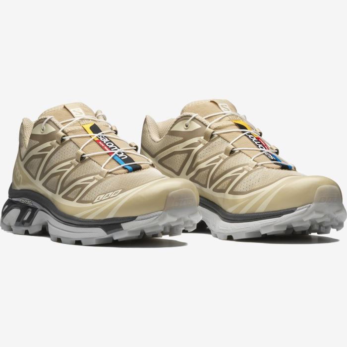 Salomon XT-6 CLEAR Muške Tenisice Safari / Magnet / Vanilla Ice | ojJU32Ac