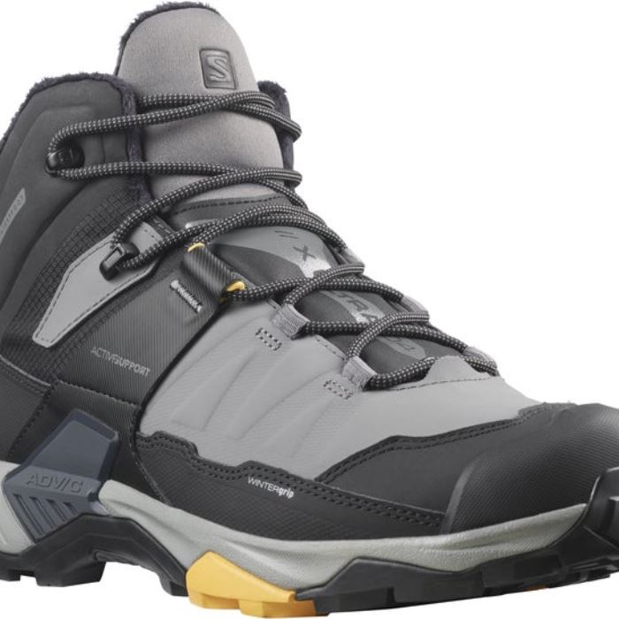 Salomon X ULTRA 4 MID WINTER THINSULATE™ CLIMASALOMON™ WATERPROOF Muške Cipele Za Hodanje Crne Boje Marelice | CrDdS1FK