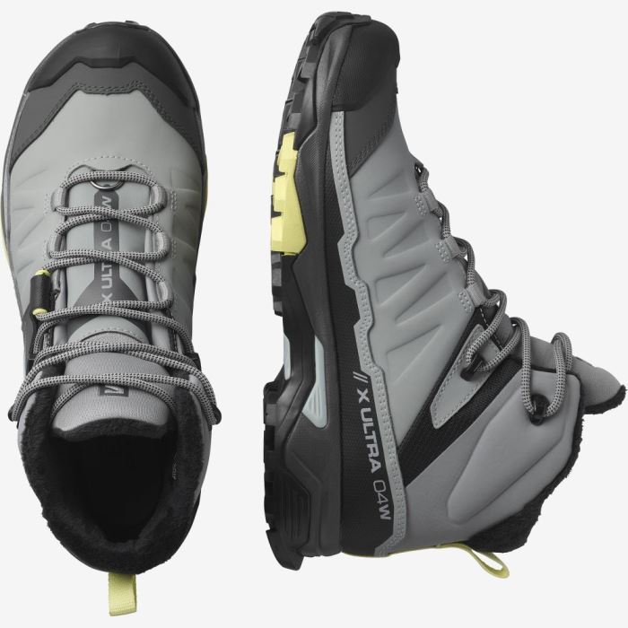 Salomon X ULTRA 4 MID WINTER THINSULATE™ CLIMASALOMON™ WATERPROOF Ženske Cipele Za Hodanje Crne | Sq7ASMxf