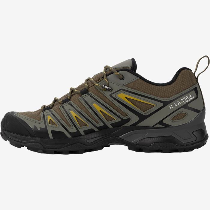 Salomon X ULTRA PIONEER CLIMASALOMON™ WATERPROOF Muške Cipele Za Planinarenje Maslinasto Zelene Sive | jBlr2m6w