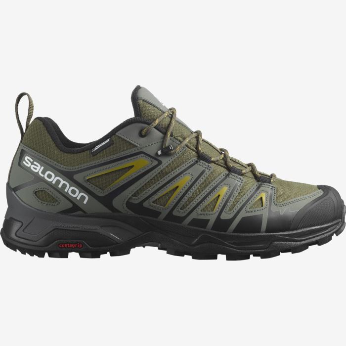 Salomon X ULTRA PIONEER CLIMASALOMON™ WATERPROOF Muške Cipele Za Planinarenje Maslinasto Zelene Sive | jBlr2m6w