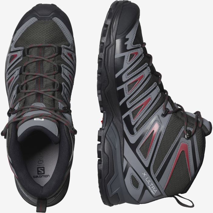 Salomon X ULTRA PIONEER MID CLIMASALOMON™ WATERPROOF Muške Cipele Za Planinarenje Crvene | Ho4tH58A