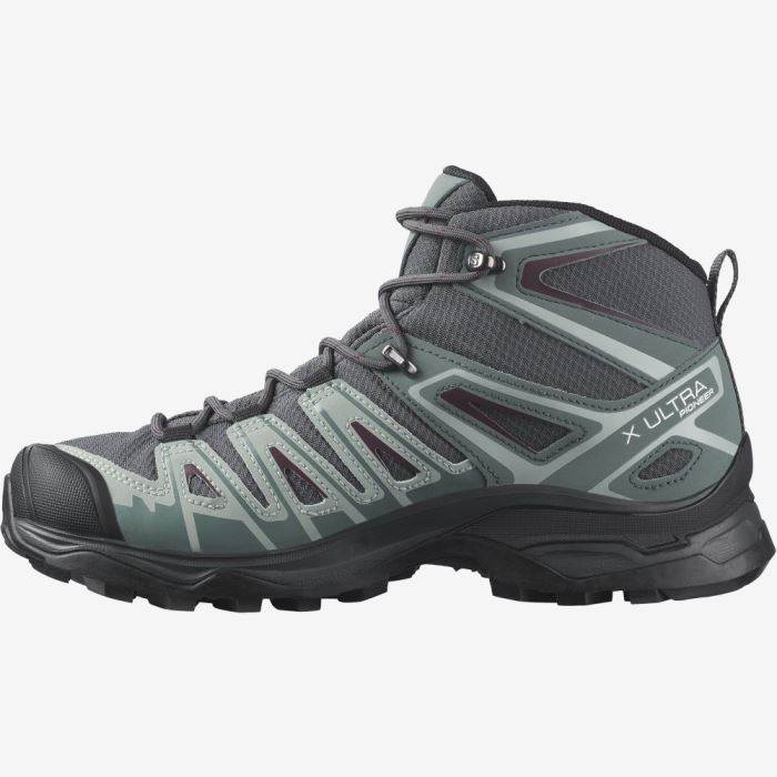 Salomon X ULTRA PIONEER MID CLIMASALOMON™ WATERPROOF Ženske Cipele Za Planinarenje Ebony / Stormy Weather / Wine Tasting | W7q2EQKL