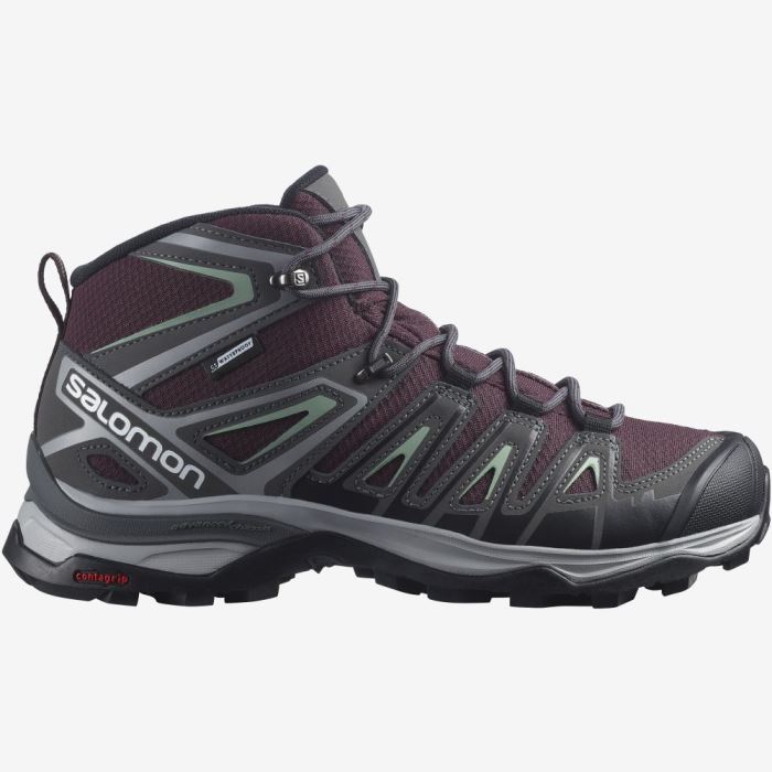 Salomon X ULTRA PIONEER MID CLIMASALOMON™ WATERPROOF Ženske Cipele Za Planinarenje Sive Zelene | qI8SgCQq