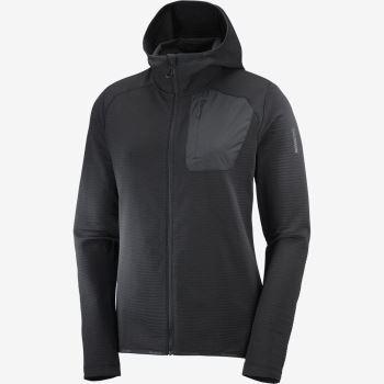 Salomon ESSENTIAL LIGHTWARM HOODED Ženske Midlayers Crne | BrhyLRVl