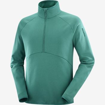 Salomon ESSENTIAL WARM HALF ZIP Muške Midlayers Pacific | izF5Dn4J