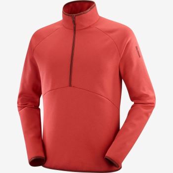 Salomon ESSENTIAL WARM HALF ZIP Muške Midlayers Samba | ofJGbxSf